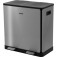 Lixeira dupla inox retangular 30L com pedal