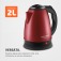 Chaleira el�trica 2 litros 1.200 watts vermelha Premium - CE-06-R  110V