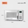 Micro-ondas 21 litros 1200W 10 n�veis de pot�ncia - MO-01-21-W  110V