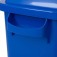 Kit com 4 lixeiras de 50L para coleta seletiva tampa transversal