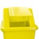 Cesto coletor de lixo 100L tampa basculante com adesivo - CC11AM