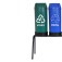 Kit com 4 lixeiras de 23L para coleta seletiva tampa basculante