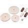 Jogo de rodas de pano para polimento 