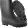 Bota de PVC preta cano mdio sem forro
