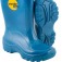 Bota infantil de PVC azul com forro  