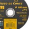 Disco de corte para metal 180 x 3,0 x 22,23 mm - VDR12