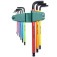 Jogo de chave allen abaulada longa 1,5 a 10 mm colorida 9 peas - ST09101CHBSJ