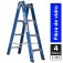 Escada tesoura dupla em fibra de vidro 4 degraus 1,2 m - Premium
