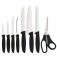 Jogo de facas com l�minas em a�o inox 8 pe�as - 7914355