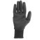 Luva de poli�ster preta com poliuretano tamanho 8 - PPV 1008