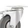 Rod�zio girat�rio de borracha e PVC com freio 3''