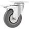 Rod�zio girat�rio de borracha e PVC com freio 3''