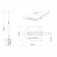 P� de bico com cabo de 120 cm 