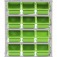 Estante met�lica com 12 gavetas n� 5 verde - EF12/5VD