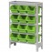 Estante met�lica com 12 gavetas n� 5 verde - EF12/5VD