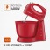 Batedeira 400 watts 3 velocidades vermelha Pr�tica - B-44-R  220V