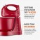 Batedeira 400 watts 3 velocidades vermelha Pr�tica - B-44-R  220V