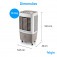 Climatizador de ar evaporativo port�til 107 Watts 45L 40m� - Big Air  220V