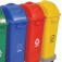Kit com 4 lixeiras de 50 L para coleta seletiva tampa simples