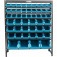Estante metlica com 49 gavetas azuis n3 / n5 / n7