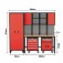 Arm�rio modular para oficina vermelho - 1205100650