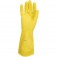 Luva de ltex antiderrapante com forro amarela P