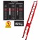 Escada de fibra de vidro extensvel 3,90 x 6,60 m 24 degraus - EFR9930