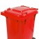 Cesto de lixo gari 240L com rodas de 300 mm sem pedal - C241VM