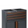 M�dulo para arm�rio modular com 2 portas e 3 gavetas - C45PRO M3A