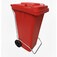Lixeira pl�stica 120 litros com pedal e rodas