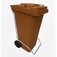 Lixeira pl�stica 120 litros com pedal e rodas