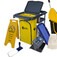 Kit para limpeza profissional cinza e amarelo com balde Due preto 10 pe�as - Titan