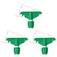 Garra euro pl�stica para mop �mido com 3 pe�as - MVGE211V