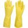 Luva de ltex antiderrapante com forro amarela M