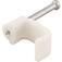 Grampo pl�stico chato para fios de 8 mm cartela com 20 p�s