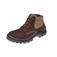 Botina em couro nubuck com cardao marrom -Trekking